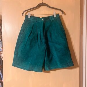 International leather collection high waisted Teal Women's Shorts